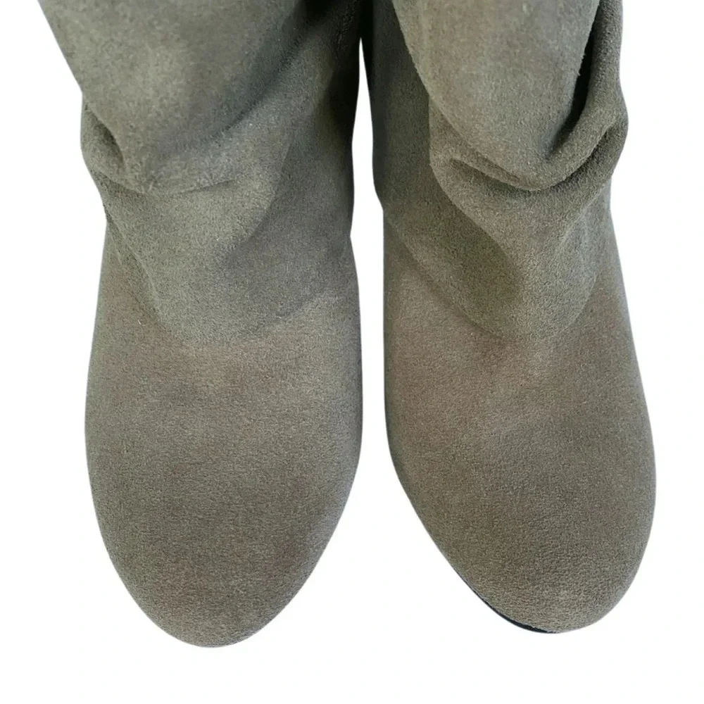 Steve Madden, Carlsen, Slouch Cuffed Suede Ankle‎ Bootie, Brown, Tan